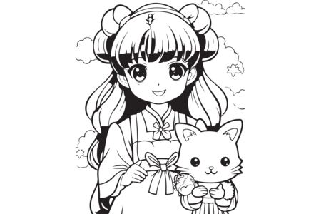 Coloriage Manga 16 – 10doigts.fr