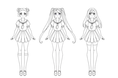 Coloriage Manga 2 – 10doigts.fr