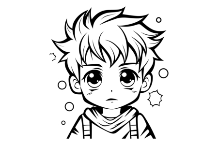 Coloriage Manga 24 – 10doigts.fr