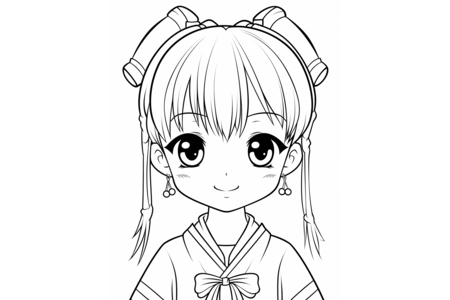 Coloriage Manga 32 – 10doigts.fr
