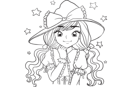Coloriage Manga 8 – 10doigts.fr