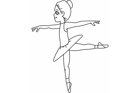 Coloriage Sport danseuse 04 – 10doigts.fr