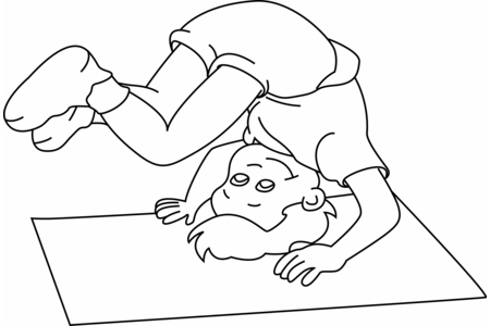 Coloriage Sport gymnaste 01 – 10doigts.fr