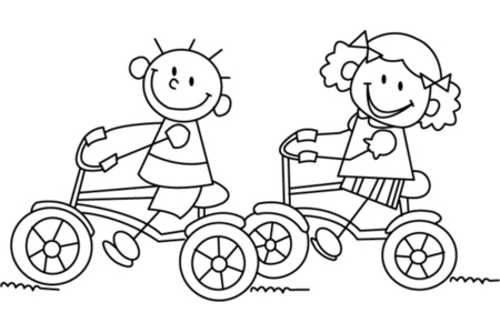 Coloriage Bicyclette 02 – 10doigts.fr