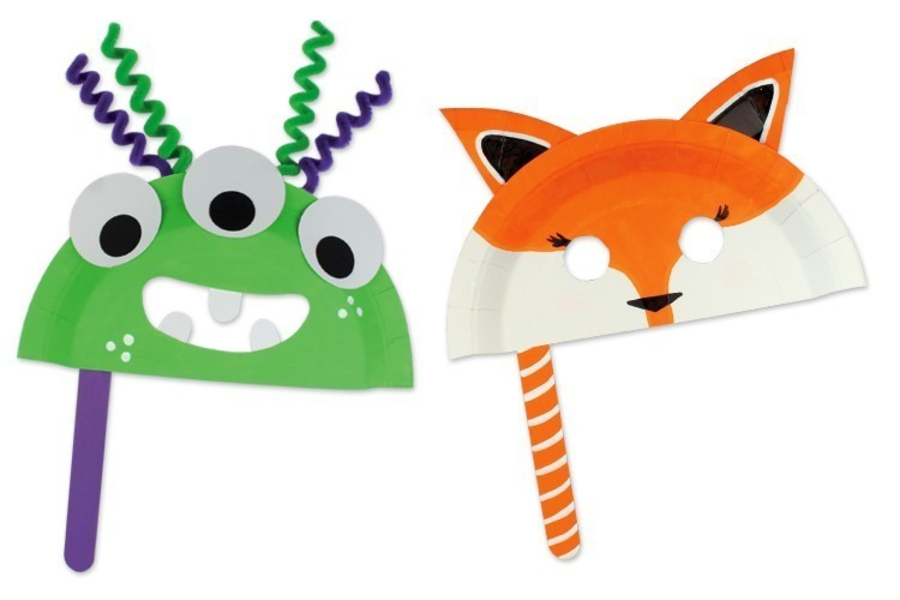 Fabriquer un masque avec une assiette en carton - Activités manuelles