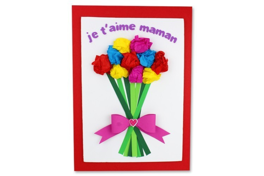 Carte Bouquet De Fleurs Tutos Fête Des Mères 10 Doigts