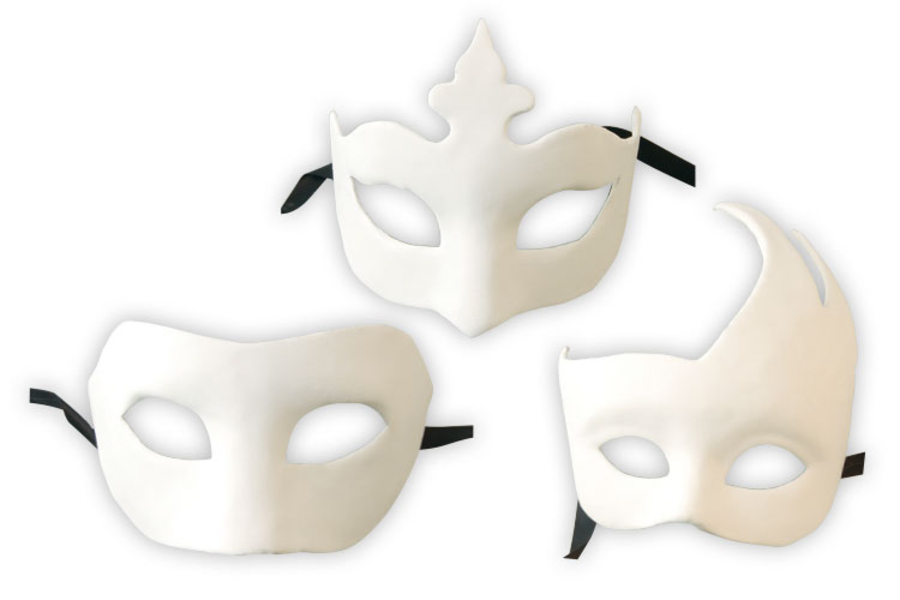 Lot De 6 Masques Vénitiens Mardi Gras En Papier Coloré - Pour Fête, Carnaval, Halloween, Bal Costumé - 8