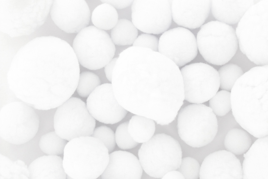Folia 50100 Lot De 100 Pompons Blancs Assortis 10 à 50 Mm - Pour Bricolage Et Créations