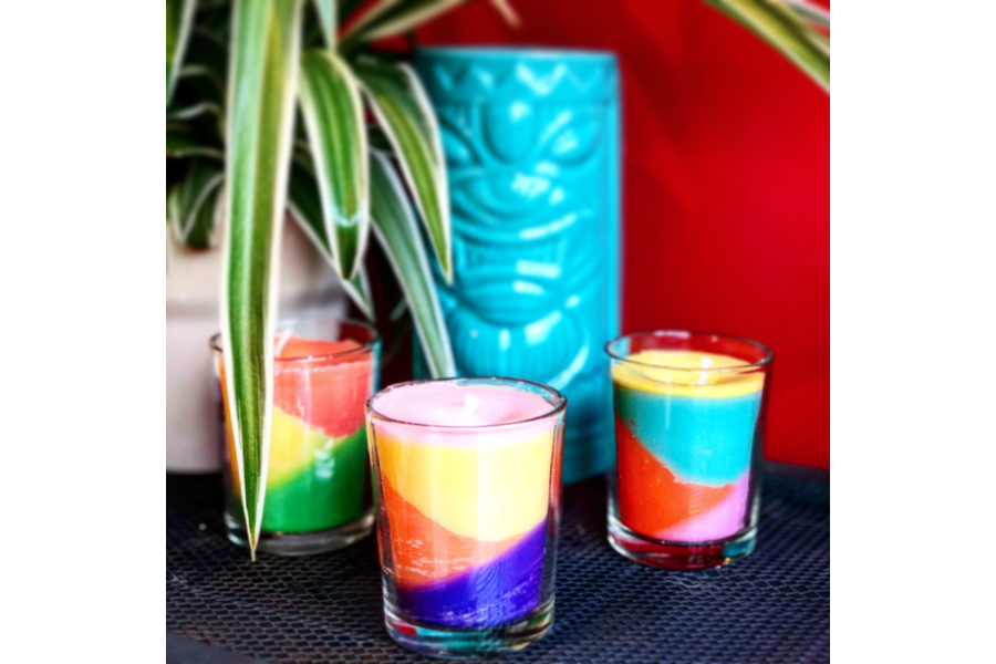 DIP DYE Lot de 10 bougies multicolores avec dégradé de couleur, bougies multicolores fluo, pastel et multicolores, extra longues, cadeau pour femme, petite amie, cadeau d'anniversaire, collègue