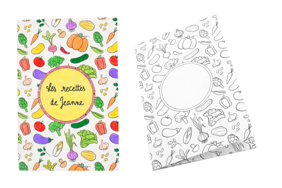 Cahier de recette à colorier - Coloriage