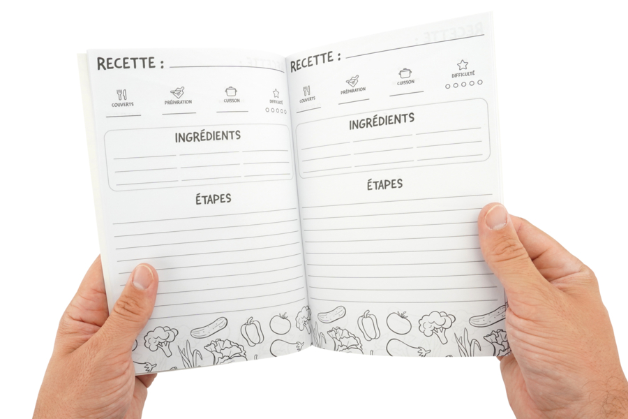 Cahier de recette à colorier - Coloriage