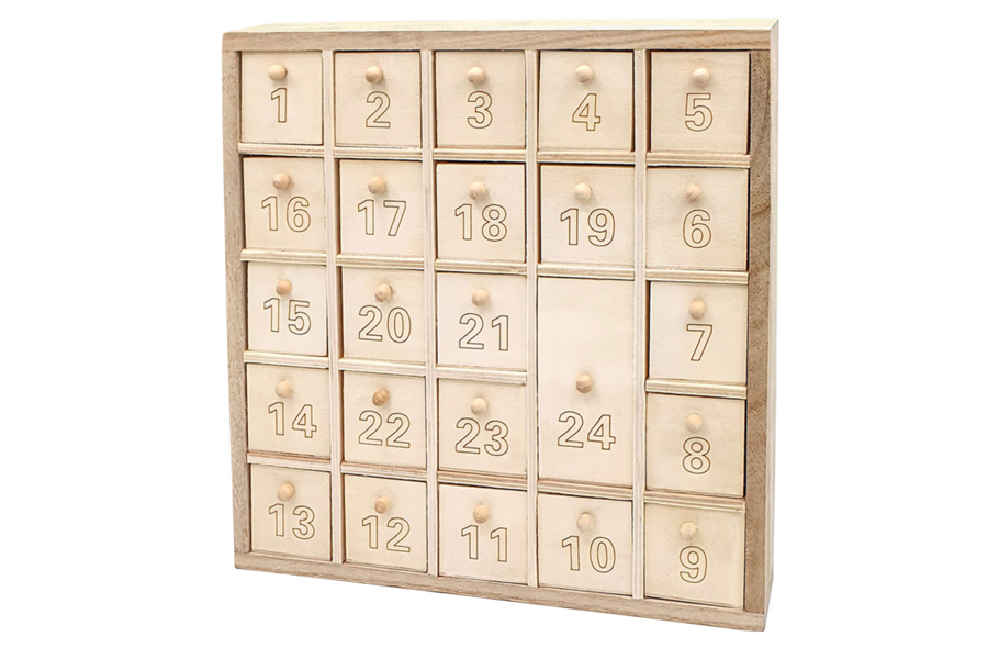 Wichtelstube-Kollektion Calendrier de l'Avent, taille XL, en bois, avec
