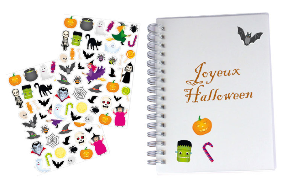 500 Autocollants Halloween Fantômes Mignons – Stickers à Paillettes, Motifs Amusants – Pour Décoration Fêtes, DIY, Cadeaux