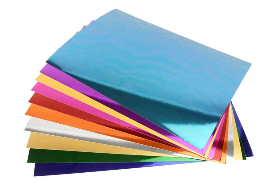 Papier Couleur 350 G/m² - DIN A4 - Bloc 10 Feuilles - 5 Couleurs Assorties