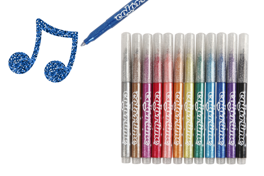 Coffret 36 Couleurs Stylo Paillette Feutre - Feutres Pailletés Pour Dessin, Cartes, Bricolage Et Créations Artistiques