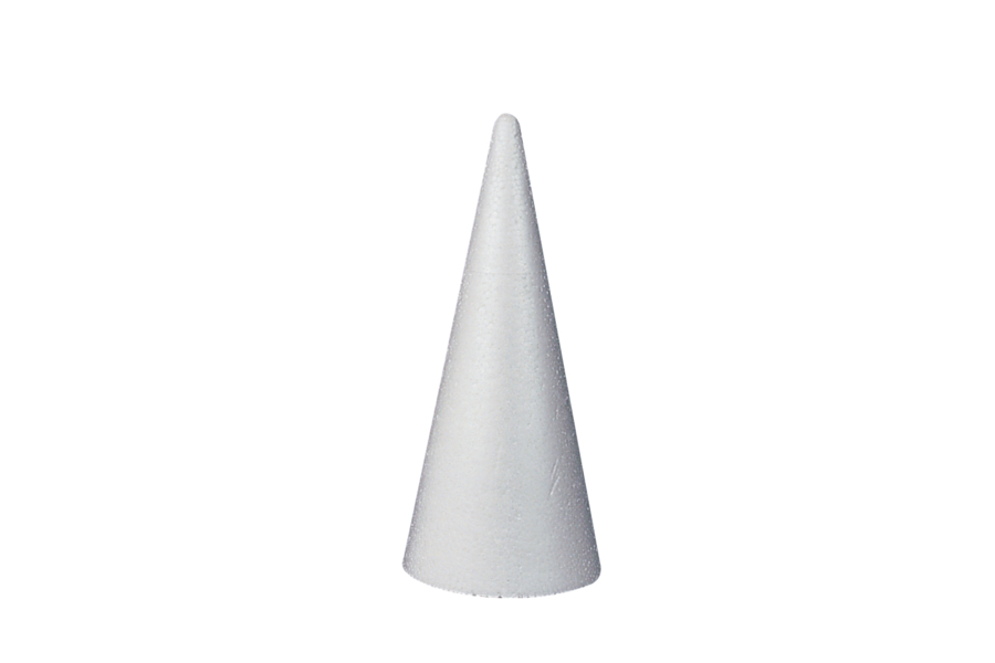 Cône en polystyrène 18 cm - Formes à décorer - Polystyrène