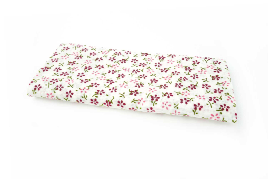 Coupon de tissu imprimé fleurs rouge/rose 43 x 53 cm Coupons de