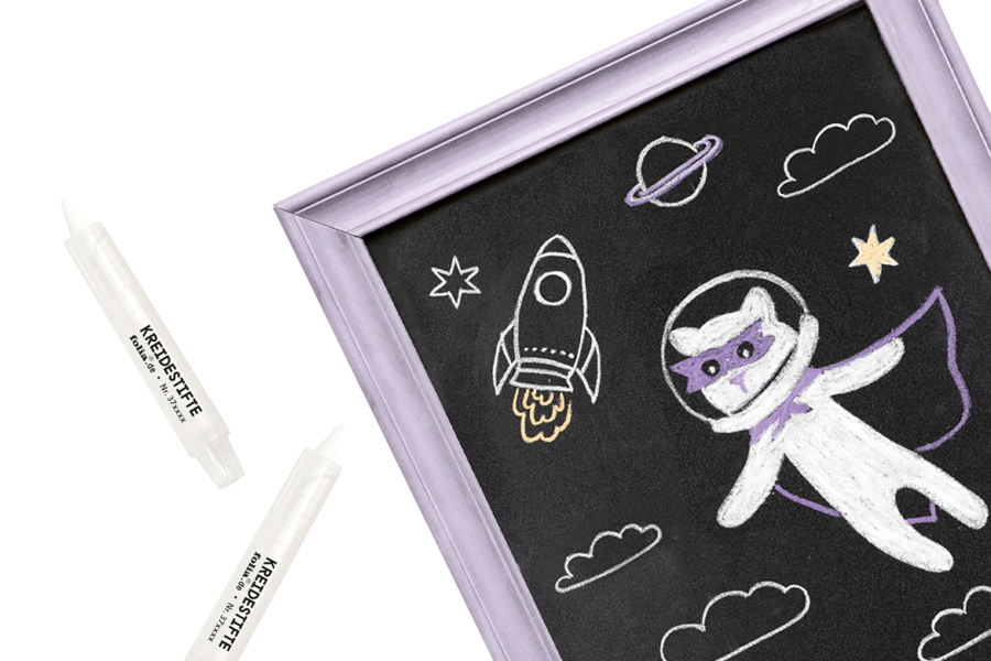 Crayons cire blancs pour décoration des vitres - 5 pièces - Décors de
