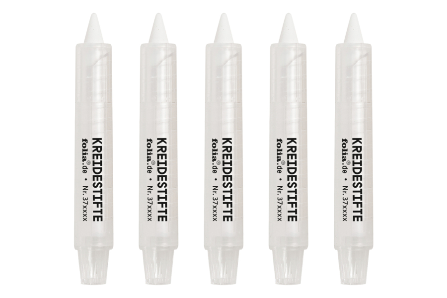 Crayons cire blancs pour décoration des vitres - 5 pièces - Décors de