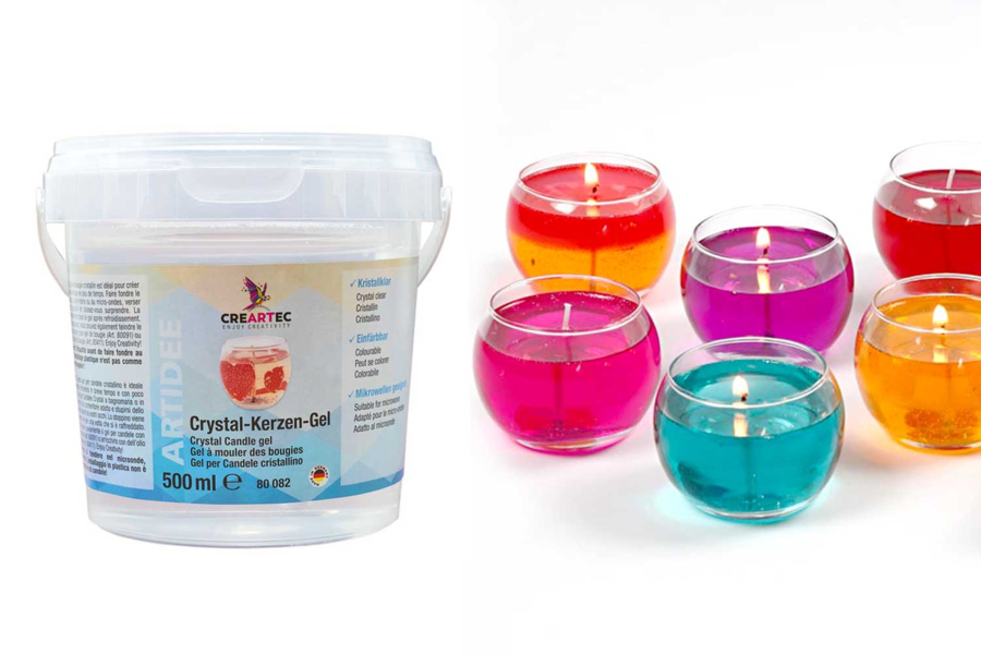 Gel pour bougie transparent 500 ml Cires Bougies