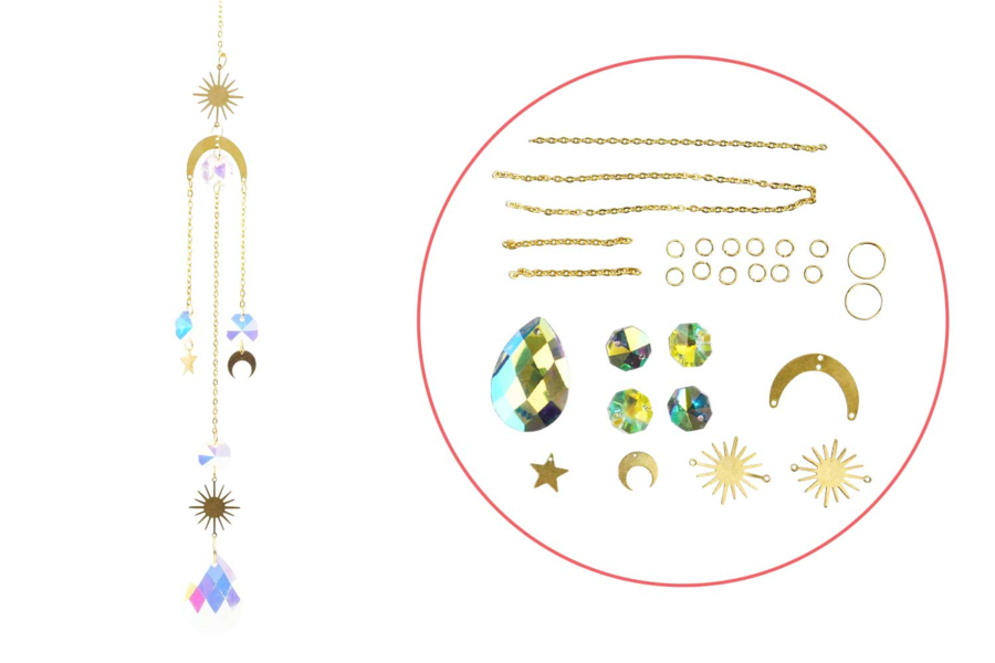 Kit DIY Attrape-Soleil – 400 Cristaux – Décoration Intérieur/Extérieur – Pour Noël, Mariage, Fêtes – Loisir Créatif Adulte