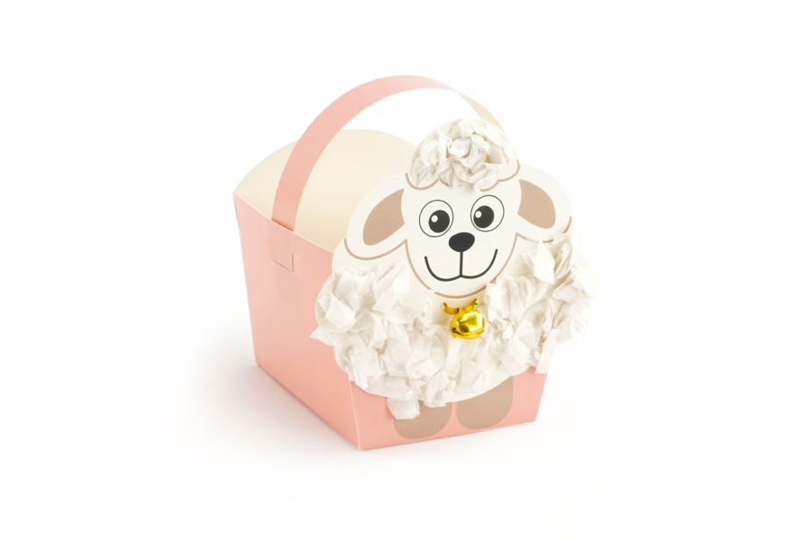 Baker Ross Kit Créatif Paniers Moutons Duveteux - Loisirs Enfants Adultes - Pack De 4 - Activité Manuelle Printanière