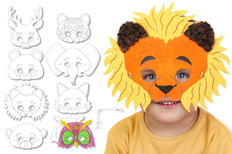 Baker Ross - Lot De 4 Masques De Noël à Décorer En Mousse - Activité Manuelle Pour Enfants - Bonhomme De Neige, Renne, Père Noël, Lutin