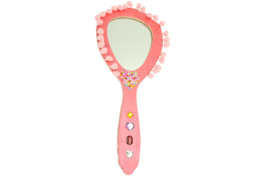 Kit De 8 Miroirs Couronne En Bois à Décorer Pour Enfants, Avec Autocollants Et Feutres, Activité Créative Et Manuelle