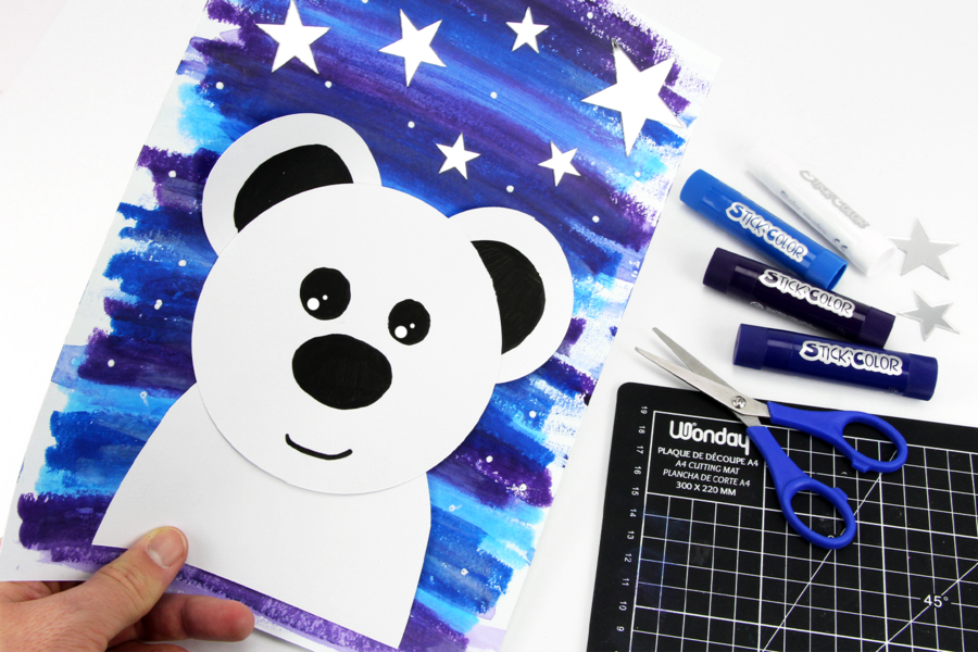 Ours polaire en papier - Activités manuelles animaux