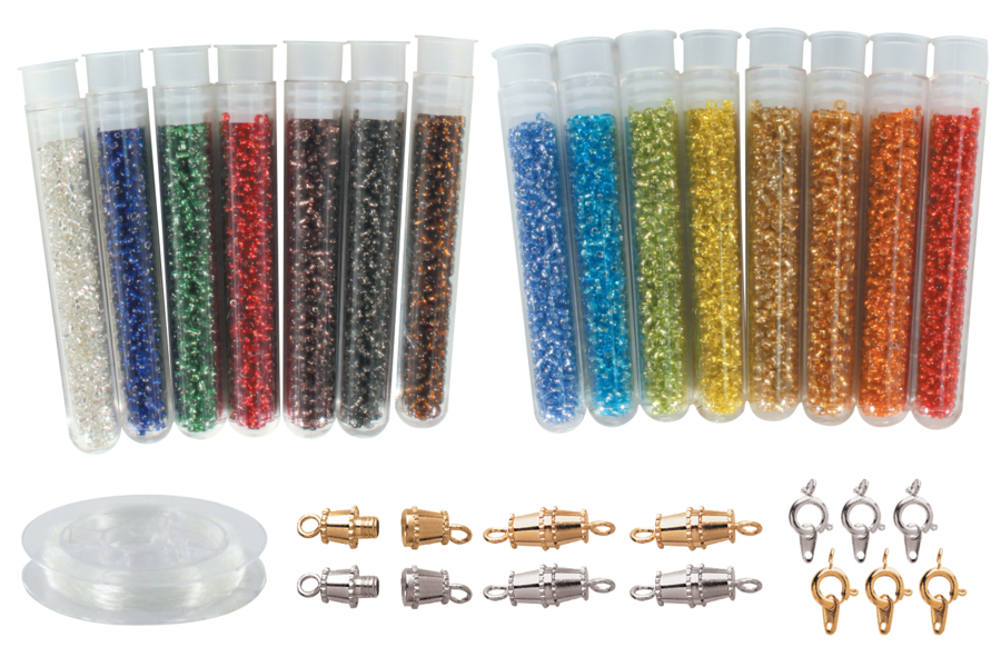 Kit bijoux en perles de rocailles transparentes - Perles Rocaille