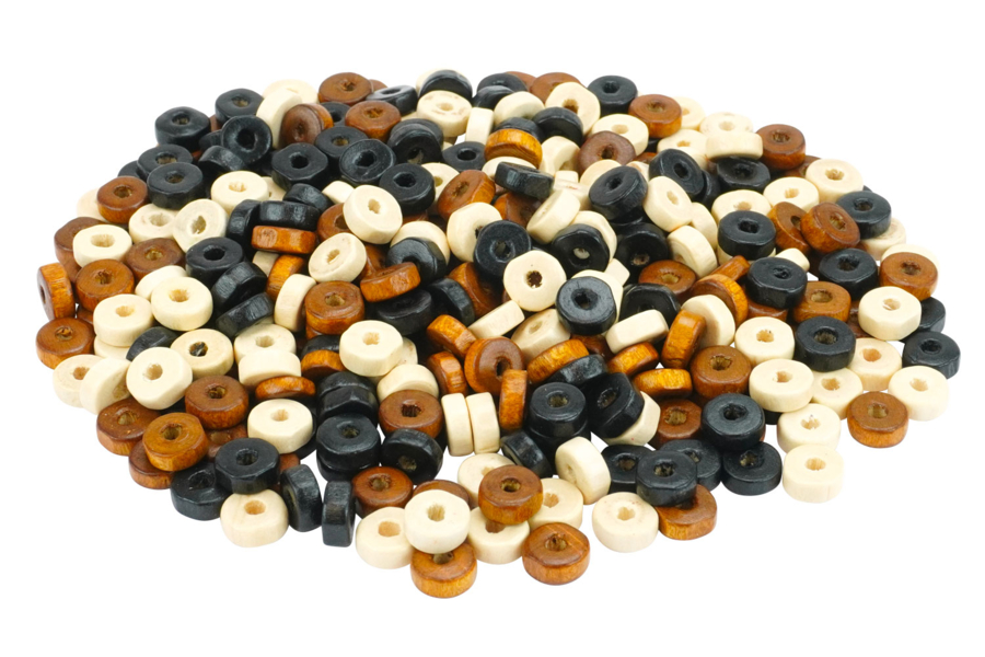 Lot De 100 Perles Rondelles En Bois D'érable - 6x3 Mm - Pour Création Bijoux, DIY - Neuf