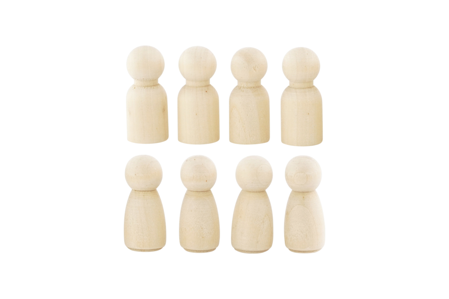 Pions ronds en bois 15x4 mm lot de 20. Jetons pour jeux de société