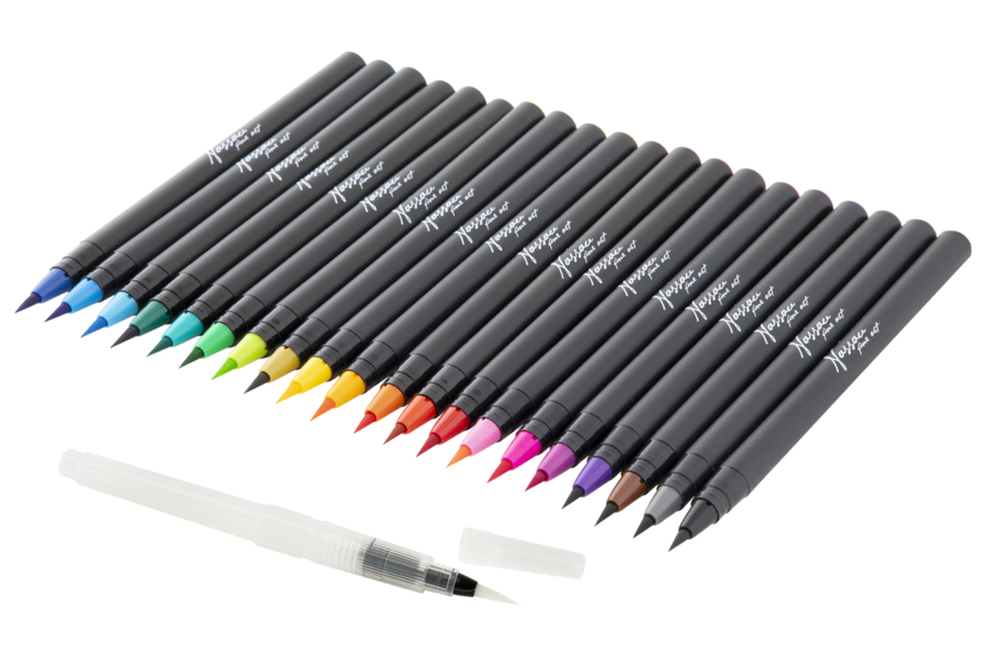 Feutres Pinceaux Couleurs 24 Stylo Aquarelle, Dual Brush Pen Pour Coloriage Adulte Dessiner Bullet Journal Calligraphie Manga 79468664 Feutres Pinceaux Couleurs 24 Stylo Aquarelle, Dual Brush Pen Pour Coloriage Adulte Dessiner Bullet Journal Calligraphie Manga 79468664