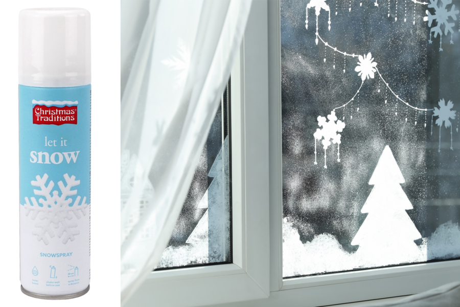 Spray neige 150 ml Décorations de Noël pour vitres 10 Doigts