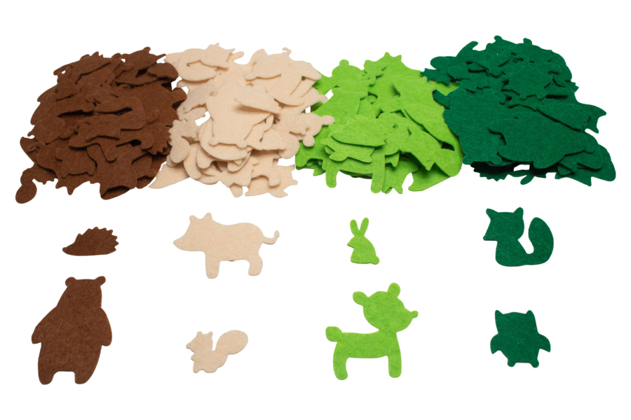 Animaux Banquise Stickers Repositionnables En Feutrine Animaux De La Banquise - 2 Planches + 1 Corne - Pour Déco Chambre Enfant, Activités Manuelles Feutrine Facile à Coller