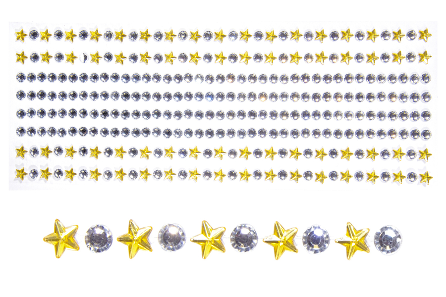 106 Stickers Strass Adhésifs Cristal Assorties - Ctop - Expédition