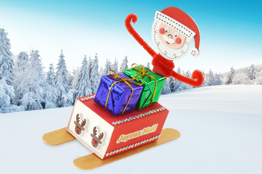 Le traineau du Père Noël Tutos Noël 10 Doigts