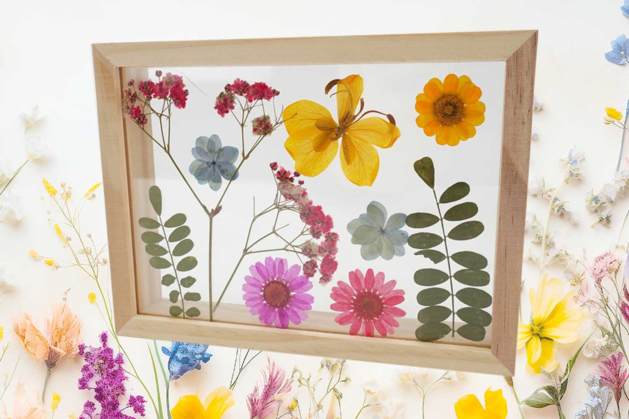 Comment Faire Un Garde Page Avec Des Fleurs Séchées Cadre fleurs séchées - Activités manuelles cadres