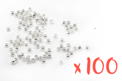 Perles rondes à écraser argentées - 1000 pièces - Perles à écraser – 10doigts.fr - 2