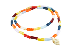 100 Perles tubes acrylique marbré - Perles Acrylique - 10doigts.fr