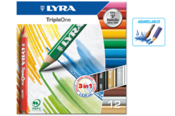 Crayons Lyra 3 en 1- Couleur, Cire et aquarellables - Crayons aquarelles – 10doigts.fr - 2