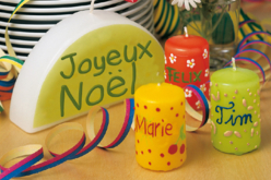 Stylo de cire pour bougies - Peintures aux tons de noël - 10doigts.fr - 2