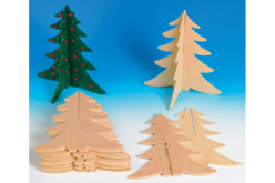 Sapin à emboîter en bois naturel - Objets en bois Noël – 10doigts.fr - 2