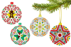 Boules de Noël Mandala à colorier