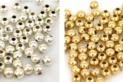 Set d'environ 200 perles rondes en métal
