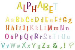 Pochoir Alphabet - 15 x 40 cm - Pochoirs alphabets – 10doigts.fr