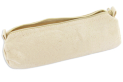Trousse ronde en coton, fermeture zippée - 22 cm - Coton, lin – 10doigts.fr
