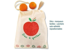 Grand sac coton à cordelette - Coton, lin – 10doigts.fr - 2