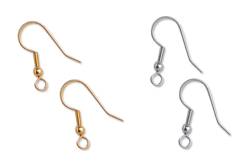 Crochets d'oreilles or ou argent - 6 pièces - Boucles d'oreilles – 10doigts.fr
