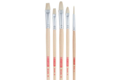 5 pinceaux à l’huile et acrylique - Soies de porc - Pinceaux et brosses pour peinture acrylique - 10doigts.fr - 2